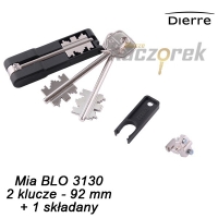 Wkładka Dierre 003 - Mia BLO 3130 - 2 klucze 92 mm + 1 składany